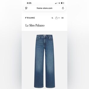 Brand NWT Frame Le Slim Palazzo Jean